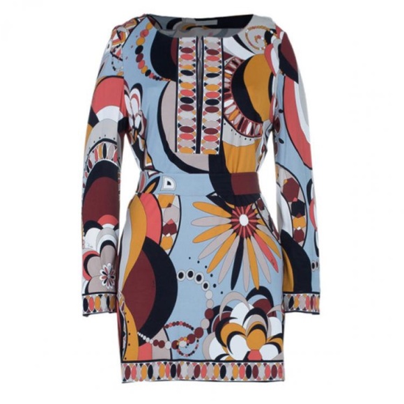 Emilio Pucci Dresses & Skirts - Emilio Pucci Multicolor Abstract Print Mini Dress
